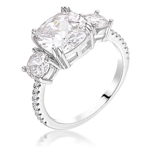 Silvertone Modern Royal Elegance Ring